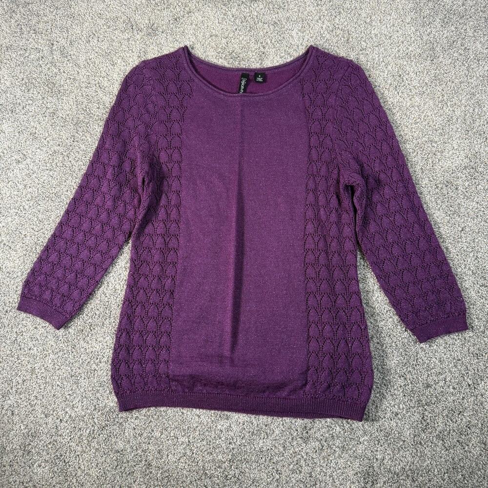 Relativity Pullover Sweater S Pointelle Knit Classic Cottagecore Romantic Femme